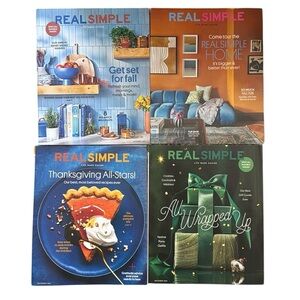 Bundle of 4 Real Simple Magazines Sept-Dec 2024